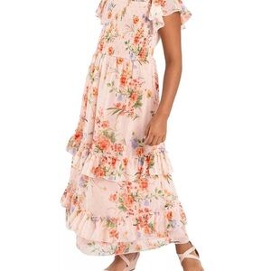 Floral Ruffle Maxi Dress